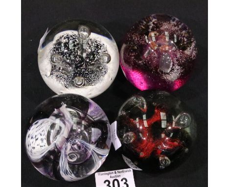Four Caithness paperweights. P&amp;P Group 2 (£18+VAT for the first lot and £3+VAT for subsequent lots) 
