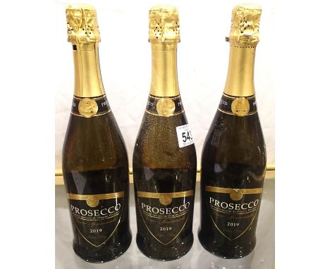 Three bottles of 2019 Prosecco D.O.P. P&amp;P Group 3 (£25+VAT for the first lot and £5+VAT for subsequent lots) 