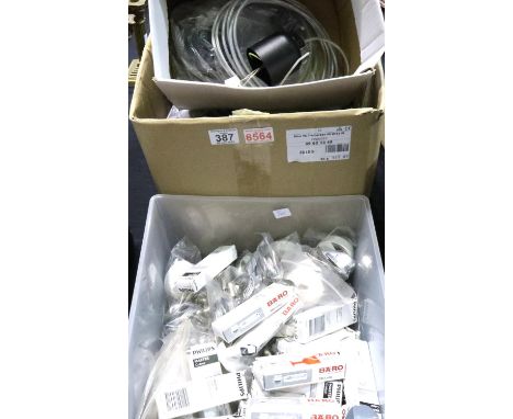 Two boxes of Baro lighting accessories including fixing wires and bulbs. Not available for in-house P&amp;P, contact Paul O'H