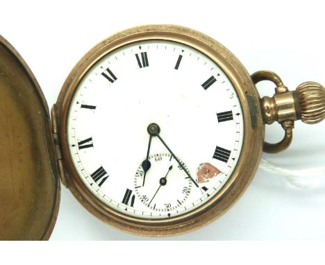 Gold plated 15 jewels movement pocket watch, not working. P&amp;P Group 1 (£14+VAT for the first lot and £1+VAT for subsequen