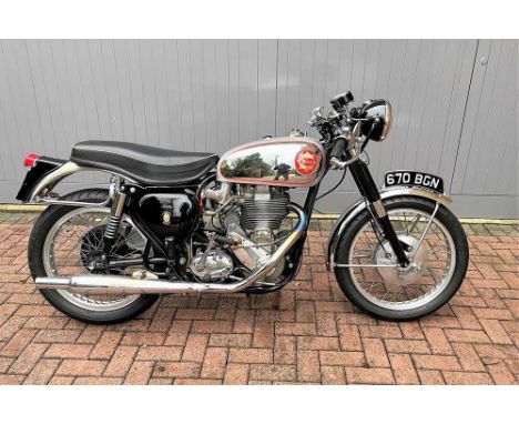 Registration No: 670 BGN Frame No: CB32 5517 MOT: ExemptClassic BSA DBD34 'Goldie' in Clubmans trimLots of engine work by Phi