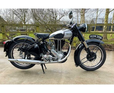 Registration No: KON 356 Frame No: E4-31481 MOT: ExemptA matching numbers Norton ES2Four previous owners from newRestored to 