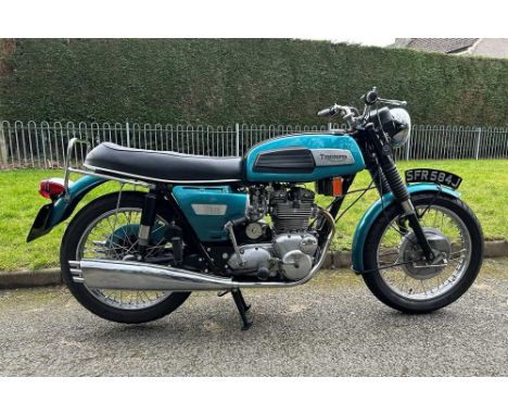 Registration No: SFR 584J Frame No: DC02984 MOT: ExemptEarly drum-braked version of the Trident T150TFitted with an electric 