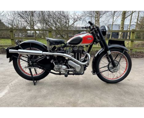 Registration No: WXG 971 Frame No: BP14512 MOT: ExemptEarly post-war Airel Red HunterDespatched 1st June 1948 to James Brown 