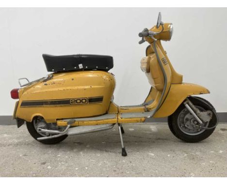 Registration No: YND 372X Frame No: SX200 561158 MOT: ExemptComplete and in original conditionMechanically conserved by Retro
