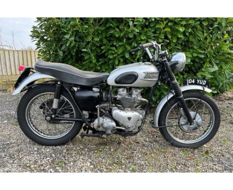 Registration No: 104 YUD Frame No: 07986 MOT: ExemptTriumph's ISDT inspired 650 twin desert racerAll alloy motor with a Lucas