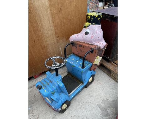 A VINTAGE CHILDRENS ELEPHANT FAIRGROUND RIDE 