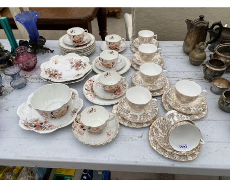 AN ASSORTMENT OF CERAMIC ITEMS TO INCLUDE TRIOS AND SANDWHICH PLATES ETC 