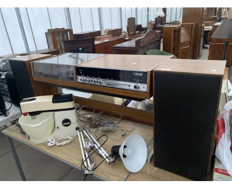 A FERGUSON RECORD PLAYER UNIT WITH TWO SPEAKERS 