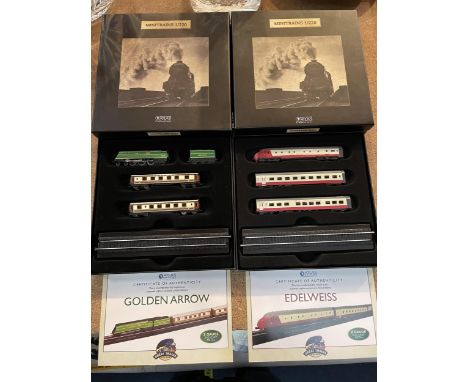 TWO MINI TRAINS SCALE 1/220 TO INCLUDE EDELWEISS AND GOLDEN ARROW 