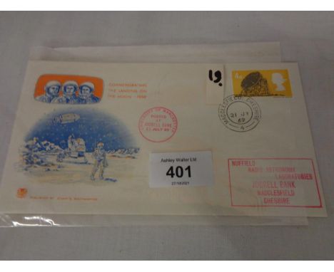 A GB FIRST DAY COVER FEATURING JODRELL BANK . THE COVER HAS THE STAMP TIED BY THE FDI CANCELLATION AND ALSO HAS THE BOXED CAC