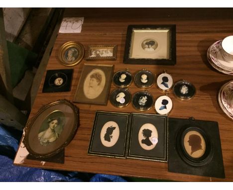 VARIOUS MINIATURES AND VINTAGE PHOTO FRAMES 