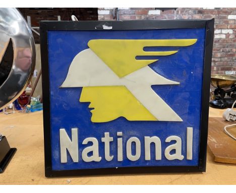 A NATIONAL ILLUMINATED LIGHT BOX SIGN 