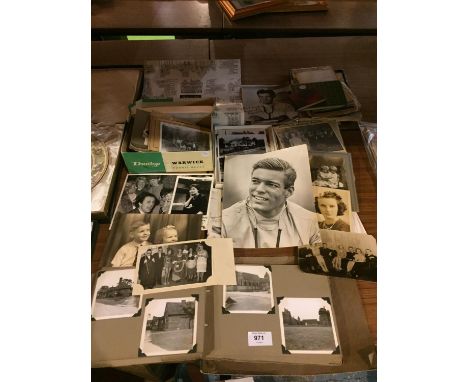 A LARGE AMOUNT OF VINTAGE PHOTOGRAPHS TO INCLUDE SOME OF RICHARD CHAMBERLAIN, KEN DODD, ETC 