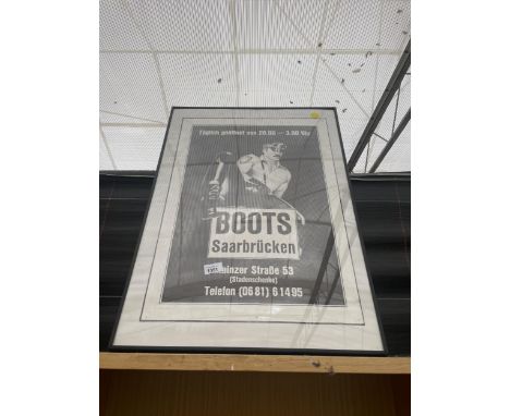 A FRAMED BOOTS SAARBRUCKEN PRINT 