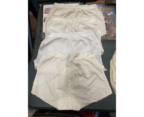 FOUR PAIRS OF VINTAGE LINGERIE SHORTS 
