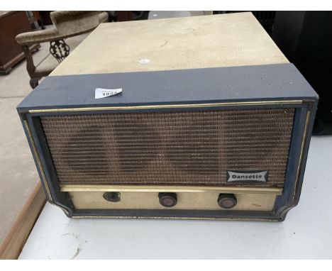 A CASED DANSETTE RECORD PLAYER 
