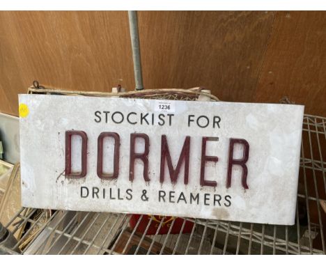 A VINTAGE 'DORMER DRILLS AND REAMERS' ILLUMINATED SIGN 