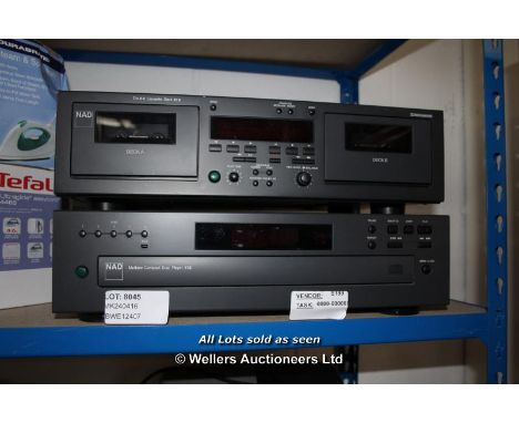 NAD DOUBLE  CASSETTE DECK 616 AND NAD MULTIPLE COMPACT DISC PLAYER 515 / GRADE: UNCLAIMED PROPERTY (DC3)[{MK240416}]