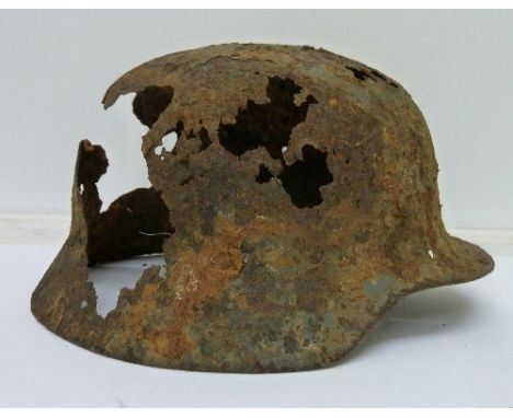 A WWII German helmet relic
