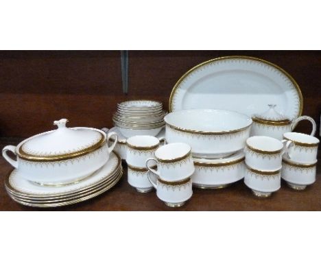 Sixty-six pieces of Paragon and Royal Albert Athena pattern tea and dinnerware including three tureens, a ten setting tea ser