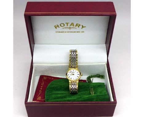 Two lady's Rotary wristwatches and a Rotary watch box