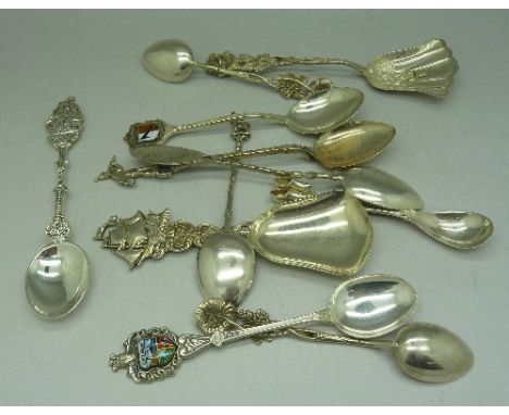Continental spoons including caddy spoons