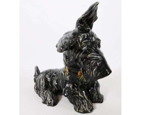Goldscheider Art Deco model of a Scottie dog by Ida Meisinger, with printed factory marks and impressed 5854 947 10    Condit
