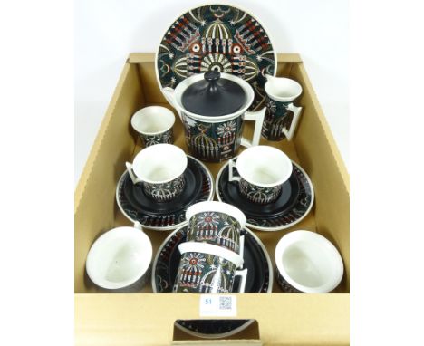 Portmeirion 'Magic City' tea service for six in one box   Condition Report   Click here for further images, condition, auctio