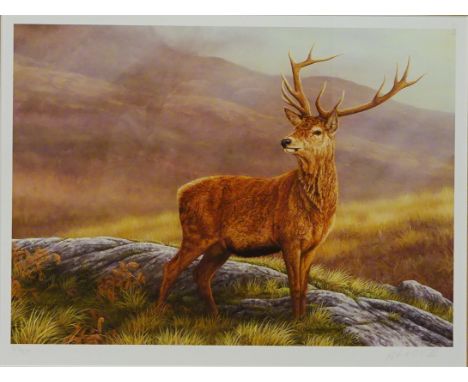 'Red Stag', limited edition colour print no.27/850 after Robert E Fuller (British 1972-) signed and numbered in pencil 32cm x