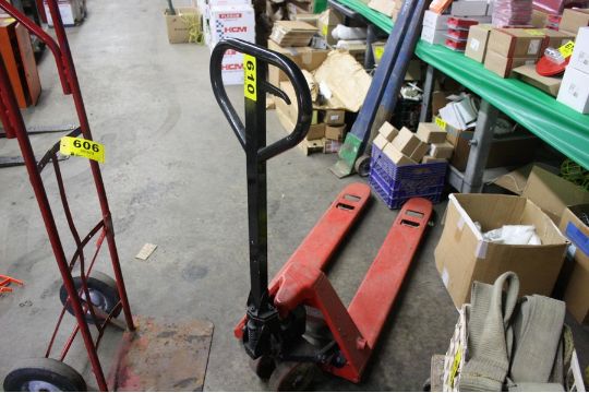 Multiton Type M50 5 000 Lb Narrow Fork Hydraulic Pallet Jack