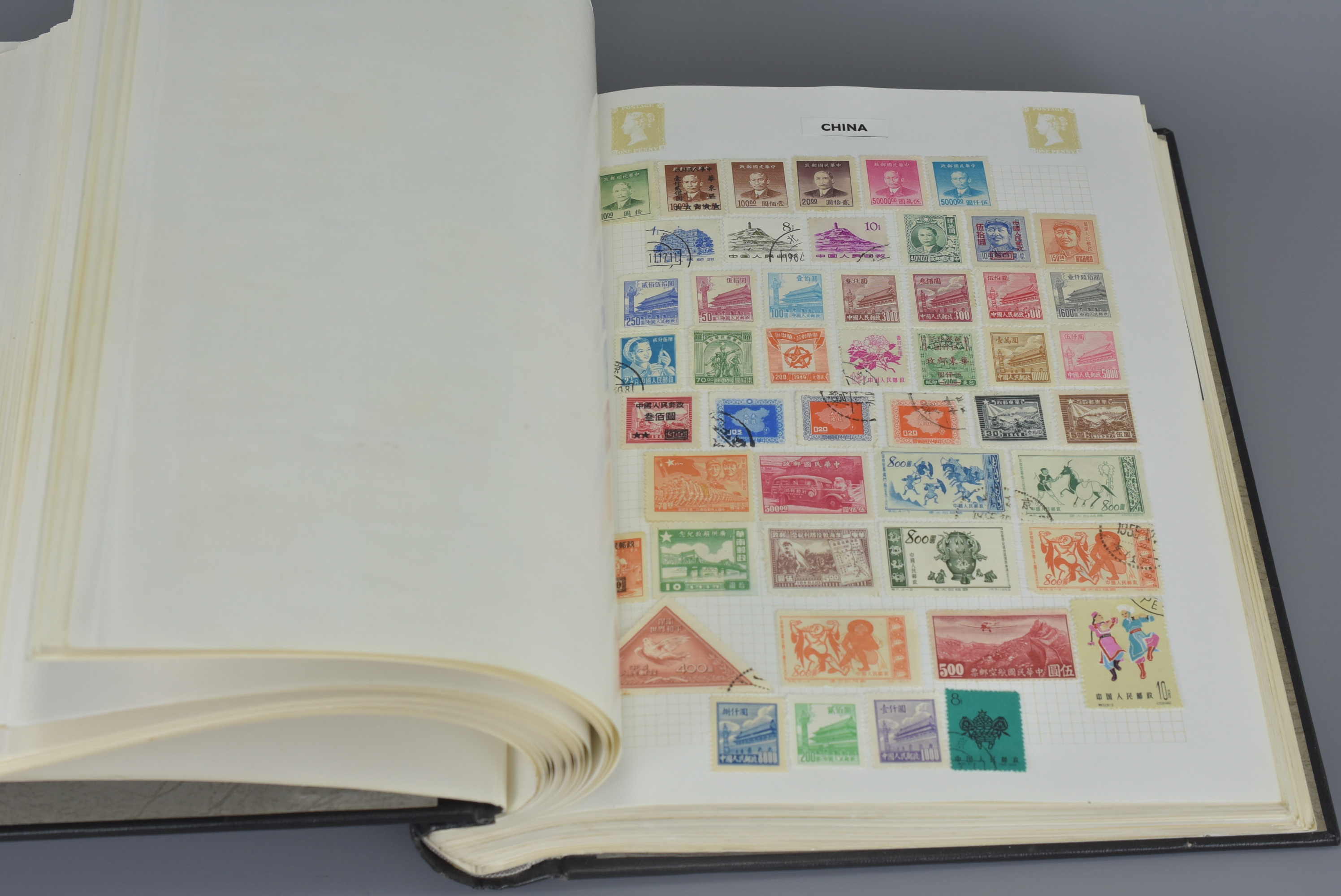 Two Stanley Gibbons Stamp Albums both partially filled with GB and ...