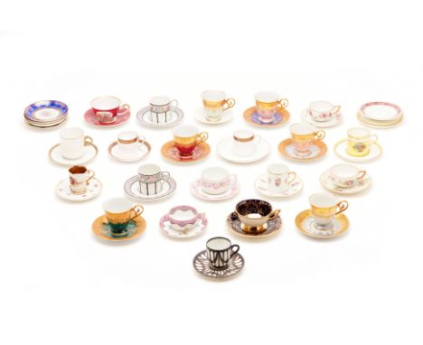 A GROUP OF VINTAGE &amp; ANTIQUE TEA AND COFFEE CUPS &amp; SAUCERS
Various dates and makers
Comprising 21 teacups and 28 sauc