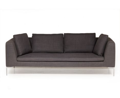 A B&amp;B ITALIA 'CHARLES' SOFA
Designed by Antonio Citterio
Grey polyester and metal
73cm high x 227cm wide x 86cm deep
Cond