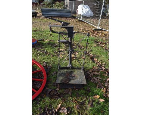 Vintage iron sack scales marked R &amp; T Avery, London &amp; Birmingham