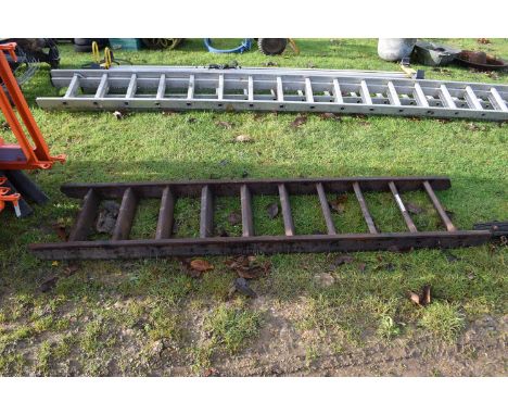 A barn or hay loft ladder