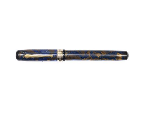 Waterman Patrician Turquoise fountain pen. The Patrician was Watermans first foray into celluloid pens, the last of the "big 