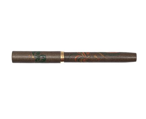 Pilot Dunhill Namiki urushi-e maki-e fountain pen. The urushi-e is a painting technique using coloured urushi, this is differ