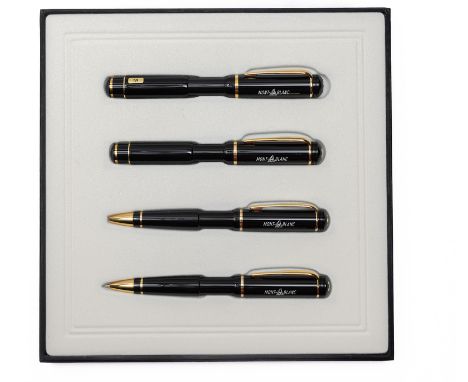 Montblanc 1906-2006 Anniversary fountain pen 4-piece set with box and outer box. This set was made as a celebration of the 10