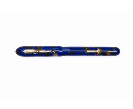 Conklin made Spencerian blue/bronze marble fountain pen. Spencerian was a Conklin sub-brand, the shape is similar to that of 