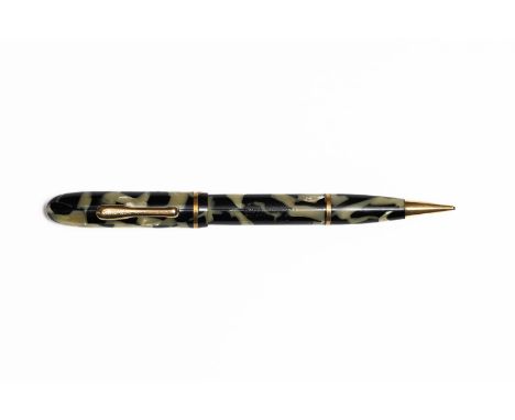 Conkin Symetric black and pearl fountain pen/pencil combination. Conklin made the Symetric "Ensemble" in several colours, it 
