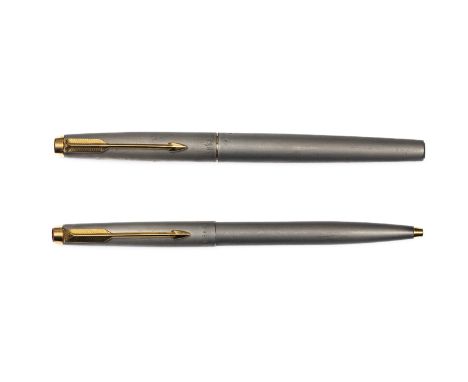 Parker T1 fountain pen and ballpoint set. The T1 was made for a short period by Parker as the material was too expensive in t