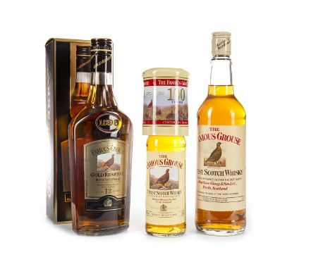 FAMOUS GROUSE GOLD RESERVE AGED 12 YEARS Blended Scotch Whisky 700ml, 40% volume, in carton. FAMOUS GROUSE FINEST Blended Sco