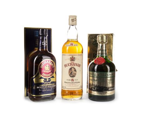 ROYAL CULROSS AGED 8 YEARS Blended Malt Scotch Whisky 75.7cl, 70° proof, in carton. THE BUCHANAN 8 YEARS OLD Blended Scotch W