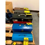 (4) Assorted Toolboxes, (1) Small Parts Bin