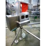 Duo Soap hand soap dispensing station s/s c/w turnstile