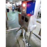 Inlet Control hand sanitizer dispensing station s/s c/w turnstile