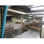 (Formulation) s/s frame overhead belt conveyor c/w: approx. 16 in. W. x 40 ft. L. plastic belt