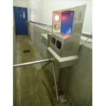 Inlet Control hand sanitizer dispensing station s/s c/w turnstile