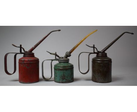 Three Vintage Oil Cans 